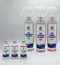 Eco Home Cleaners Kit - Mirror, Kitchen & Bathroom